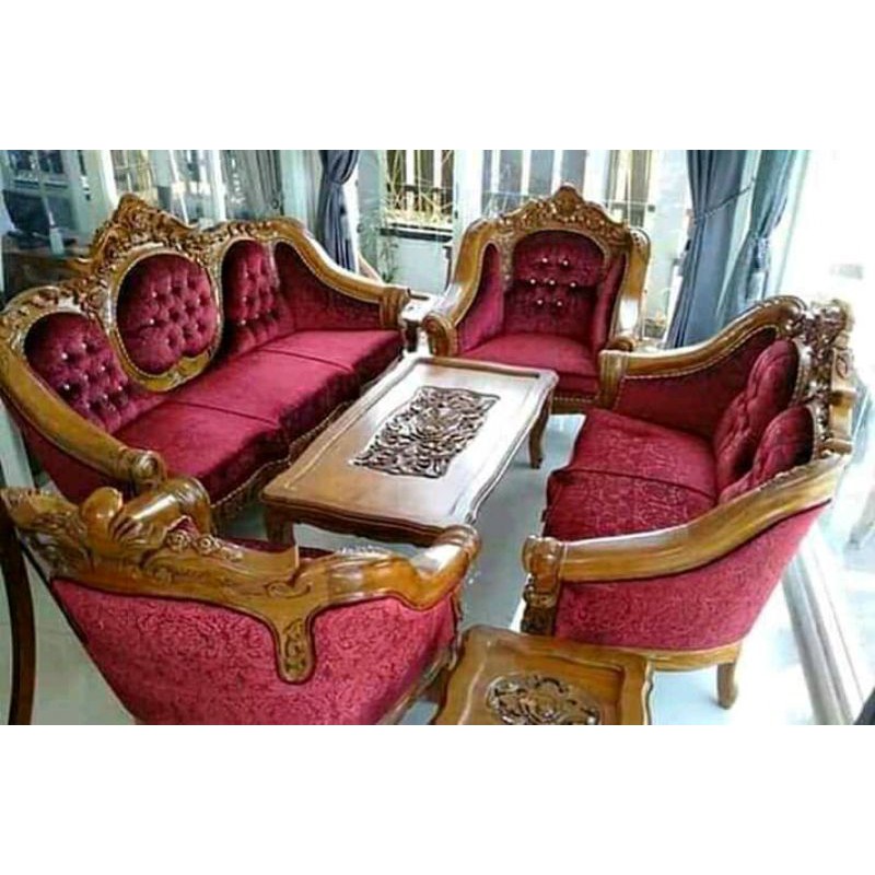 kursi tamu ganesa kerang jati jepara