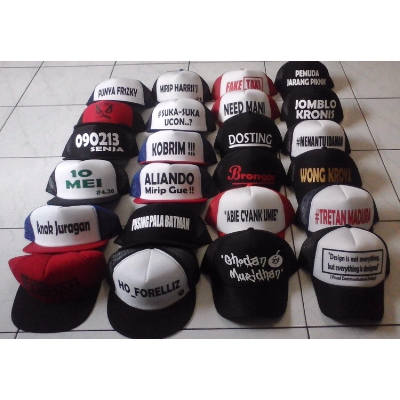 (BIGSALE) Habiskan stock Topi Tucker Design Custom