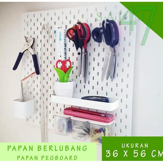 

Produk Terbaru Papan Berlubang / Papan Pegboard 36X56 Cm / Papan Dinding Aksesoris