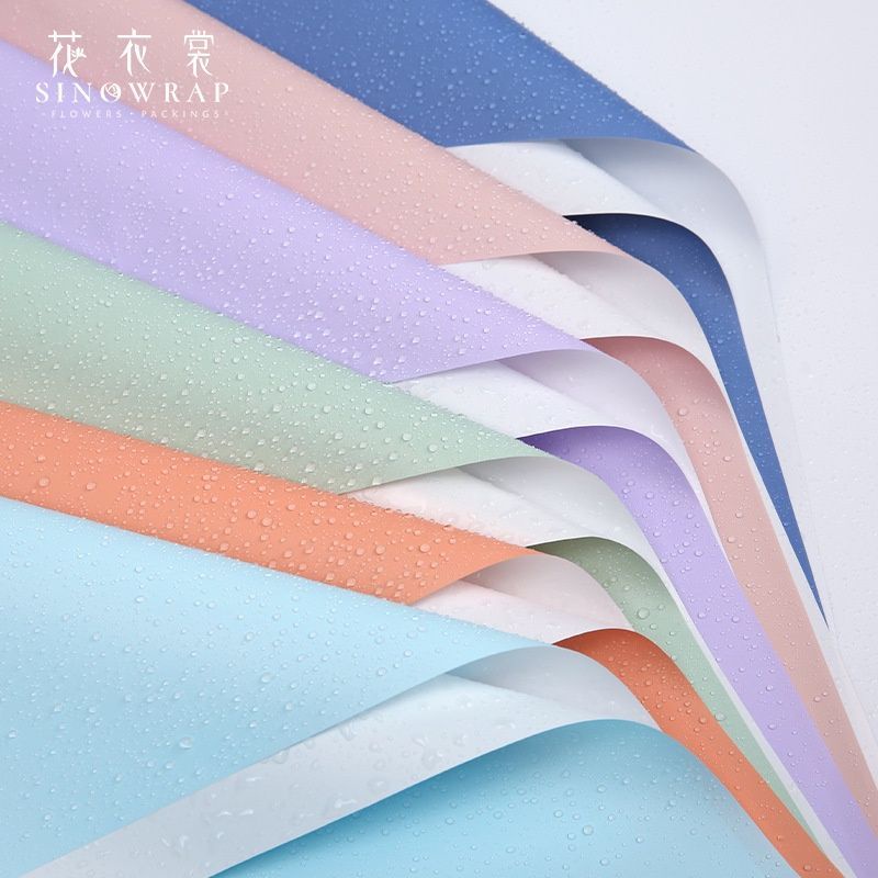 

(1 pcs) Flower wrapping paper Bicolor White cellophane florist kertas buket bunga