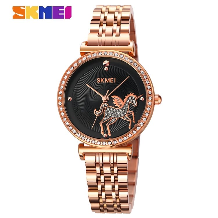 JAM TANGAN WANITA UNICORN TYPE 1686 ORIGINAL/ JAM TANGAN CEWEK TERBARU/JAM TANGAN RANTAI STAINLESS STEEL