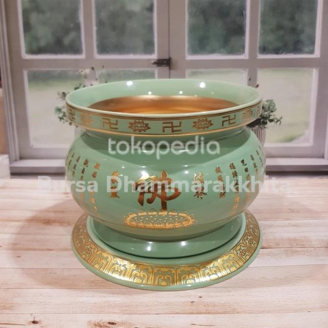 +++++] Hiolo / Tempat Dupa Keramik Hijau Fo