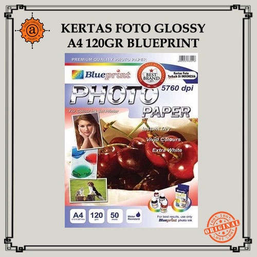 

Kertas Foto Glossy A4 120gr BluePrint