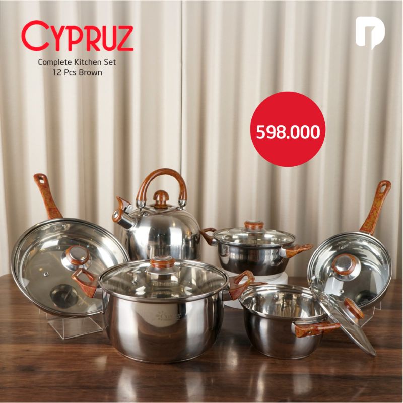CYPRUZ COMPLETE KITCHEN SET 12pcs | PROMO