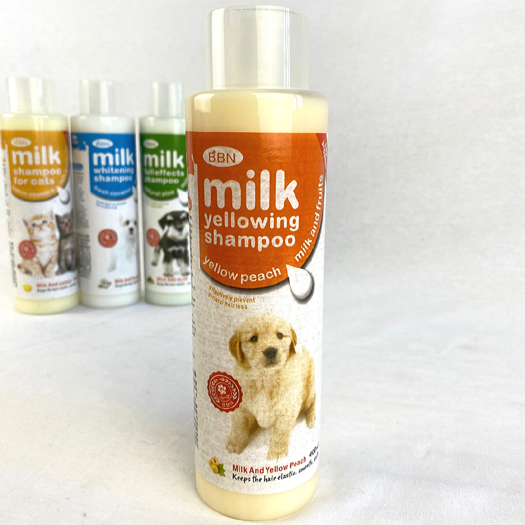 

BBN Shampoo Anjing MILK Yellowing Peach 400ml