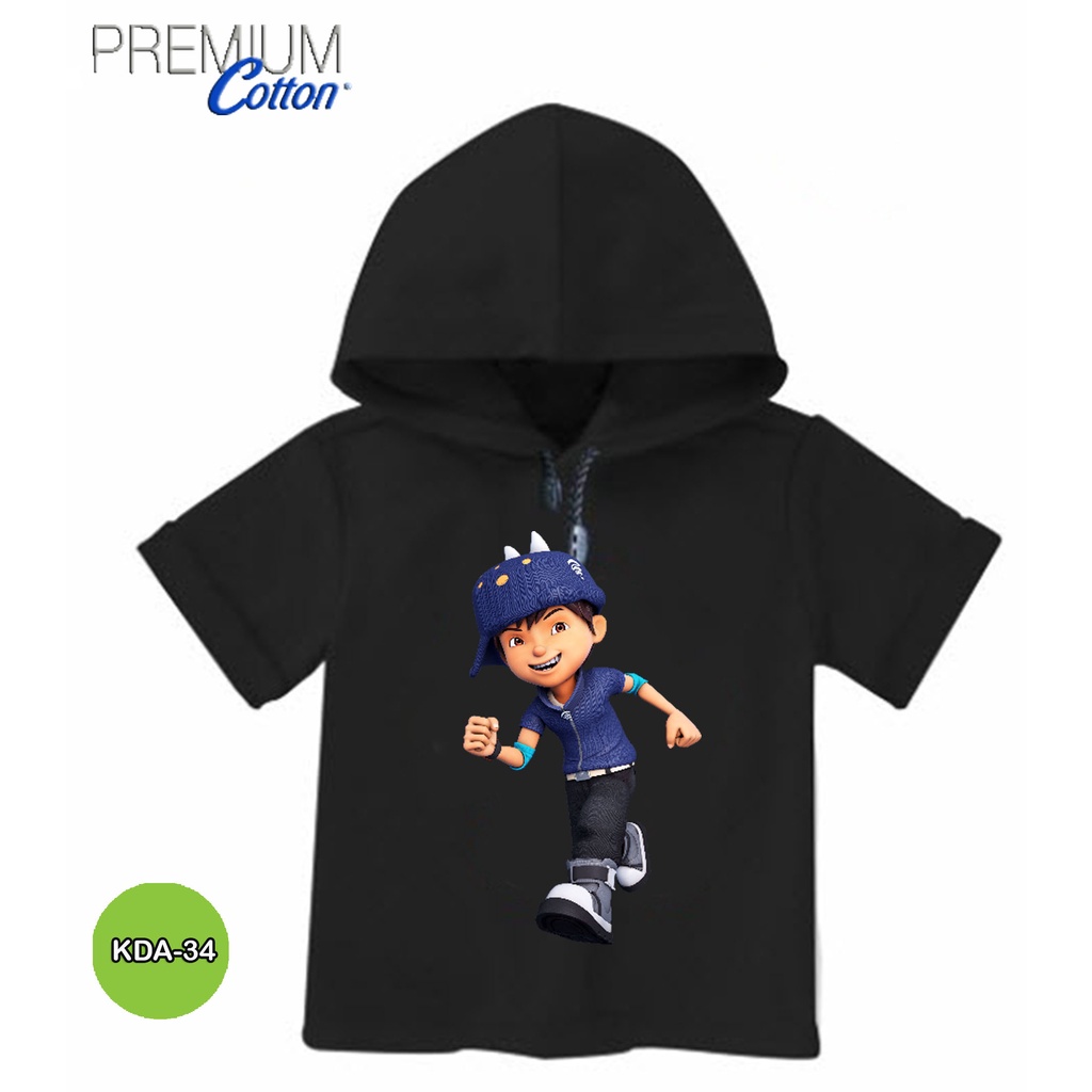 Baju Boboiboy Angin Anak Baju Hoodie Katun 24s Distro #KDA-34