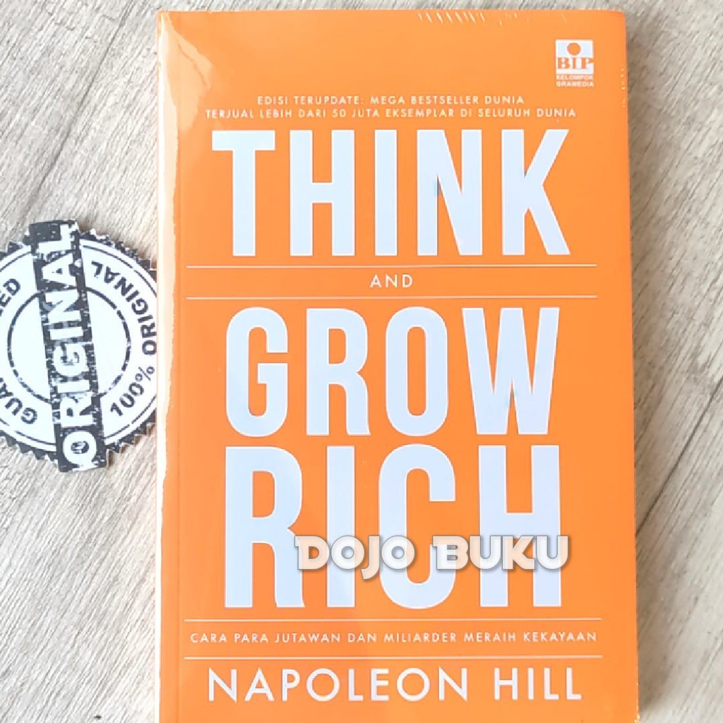 Buku Think And Grow Rich (Cov. Orange 2021) Cara Para Jutawan Dan Miliarder Meraih Kekayaan