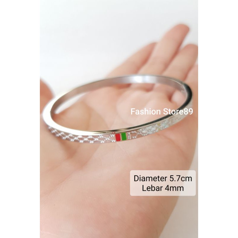 ready gelang Bangle Titanium white import branded bestquality kualitas terjamin antikarat selamanya