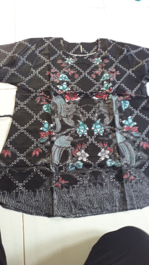 Batik Couple Keluarga Sania Ruffle Ori Ndoro Jowi Dnt Motif Rantai Abu