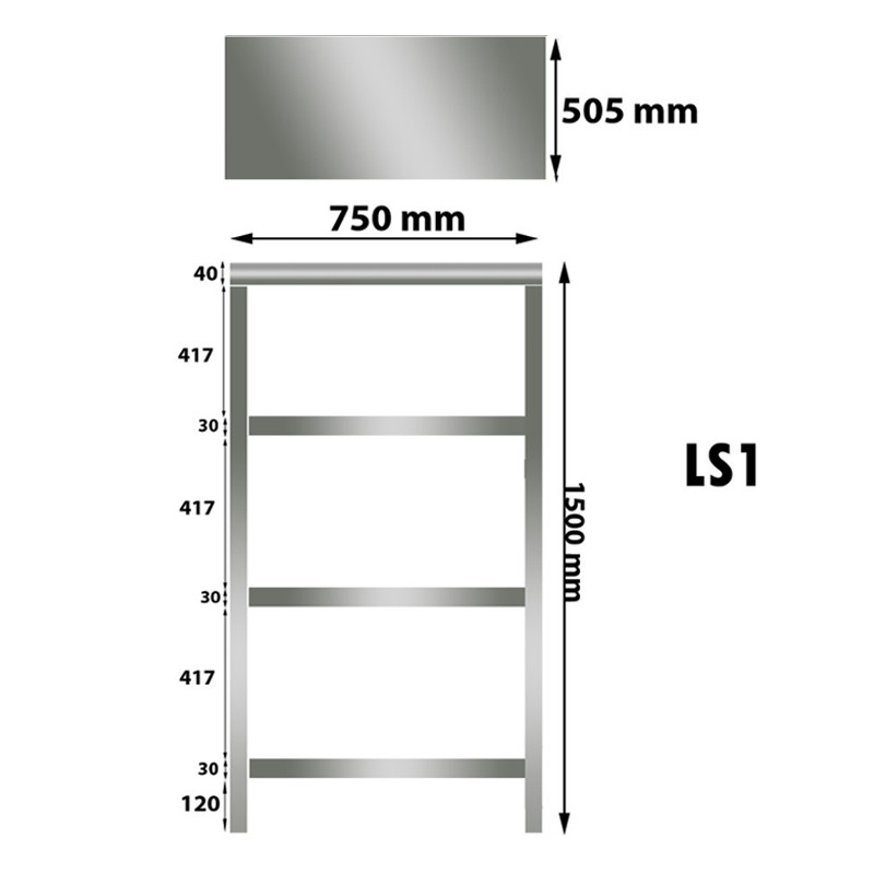 Meja Rak Stainless Steel MrDapur LS1.