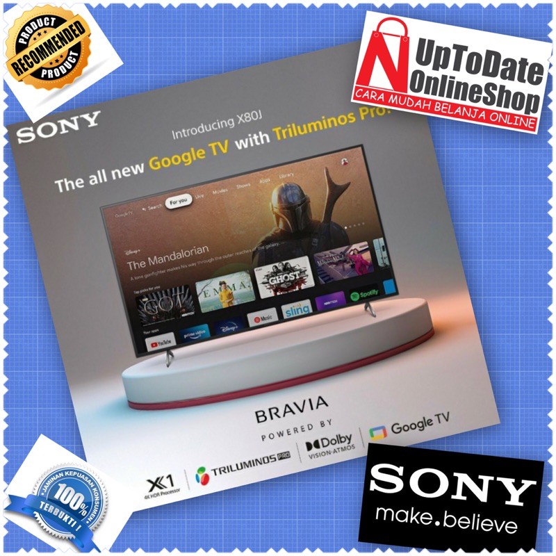 TV LED 50INCH SONY BRAVIA KD-50X80J ANDROID SMART TV 4K