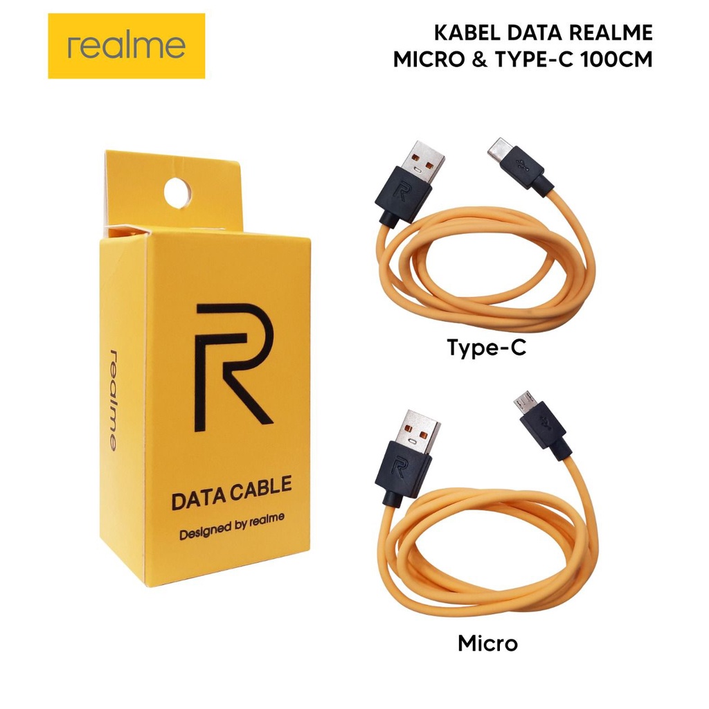 [SO] Kabel Data Realme Vooc Qualcom 3.0A Micro &amp; Type C Original