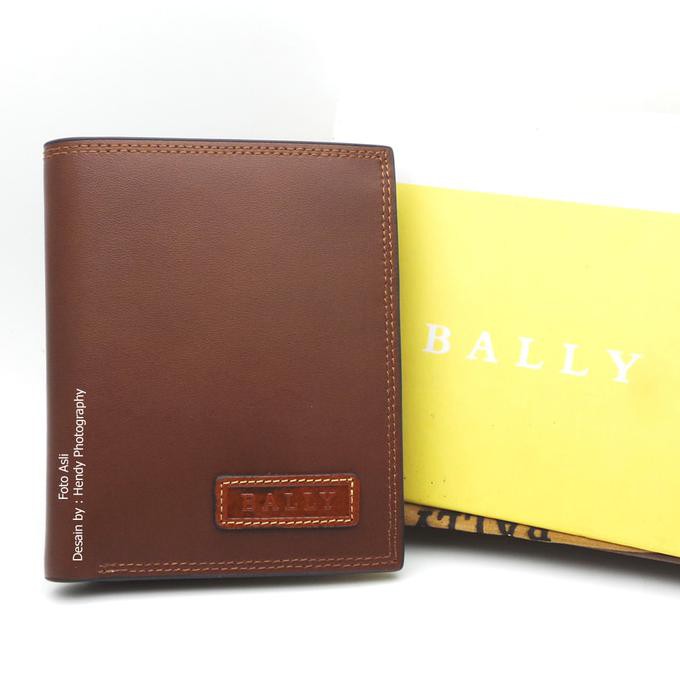 607J Dompet Berdiri Pria Kulit Asli Import Murah - Bally Utr - 14 Brown Top