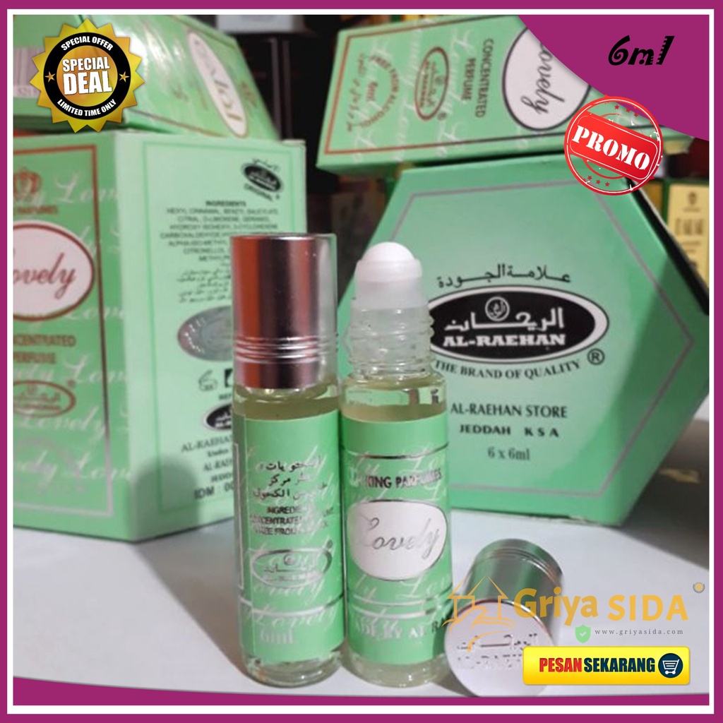 Parfum Lovely 6ml alraehan aroma silver  mirip al rehab parfum Harga grosir PROMO!!