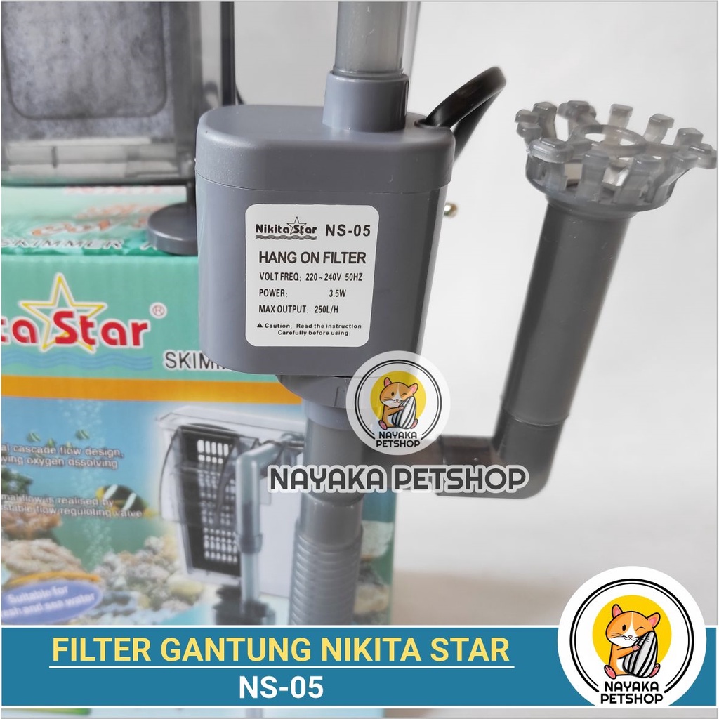 Nikita Star NS 05 Filter Gantung Aquarium Hanging Saringan Air Hang On Aquascape