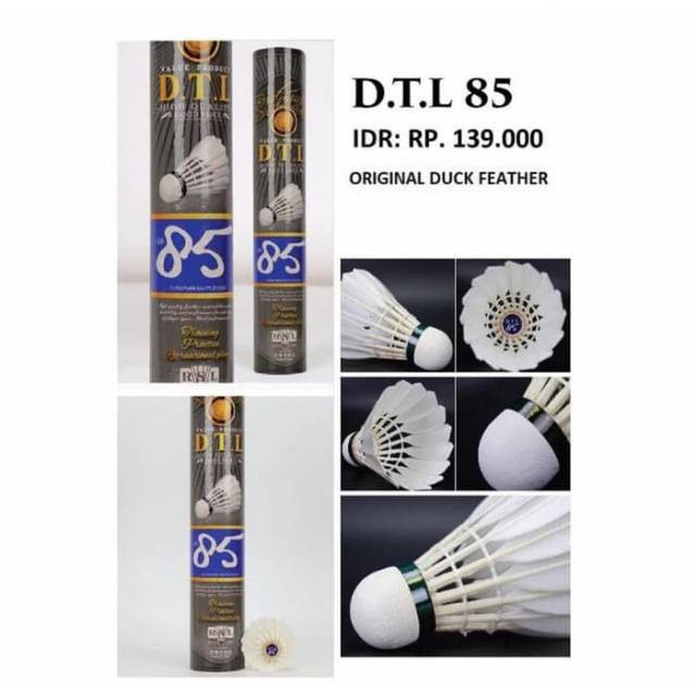 Shuttlecock Duck Feather D.T.L Kok Badminton RSL DTL 85 Original