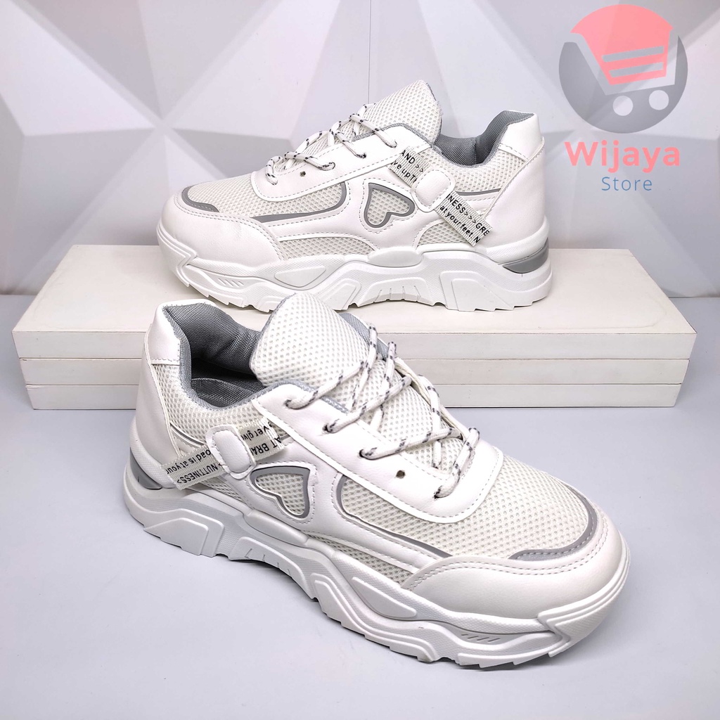 Sepatu Wanita Sneakers Putih RAFA SHERLY Korean Style Fashion Shoes Sport untuk Penampilan yang Stylish VEGA