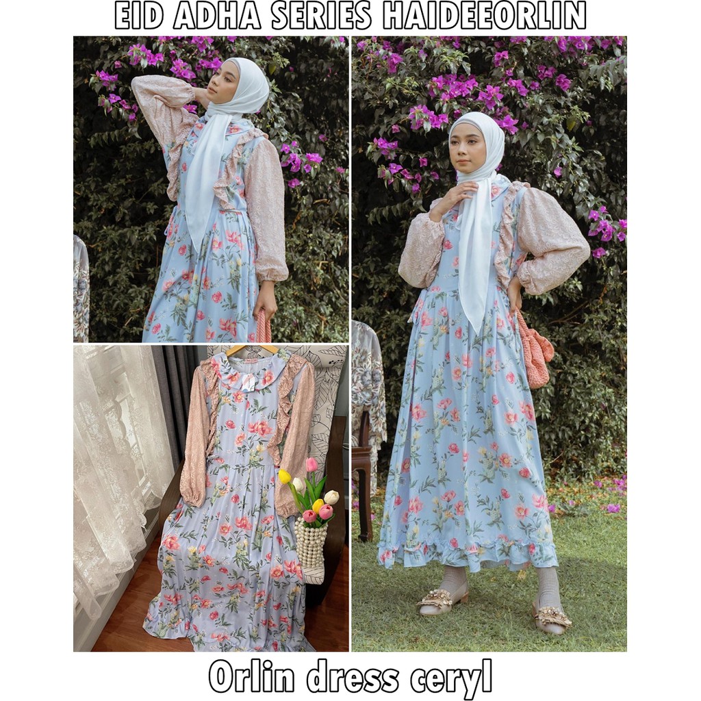 siap kirim Orlin dress ceryl by haideeorlin