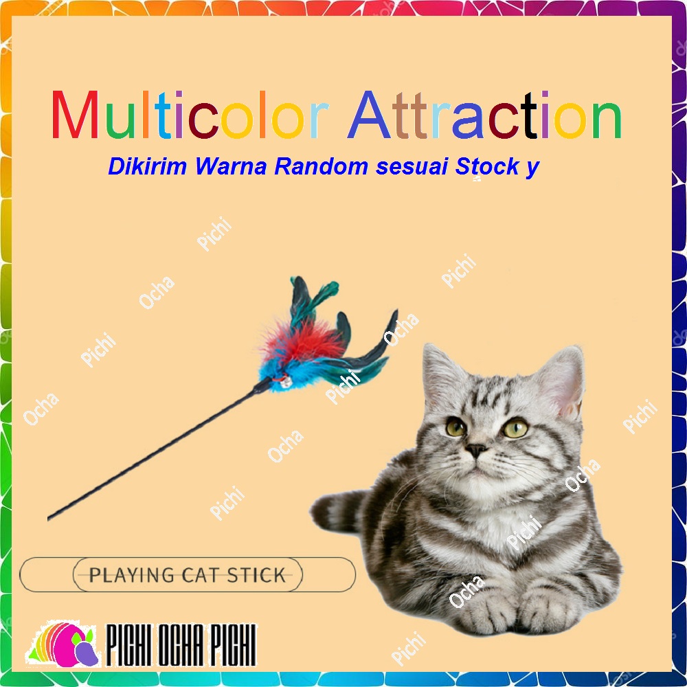 Cat Stick Toys Feather