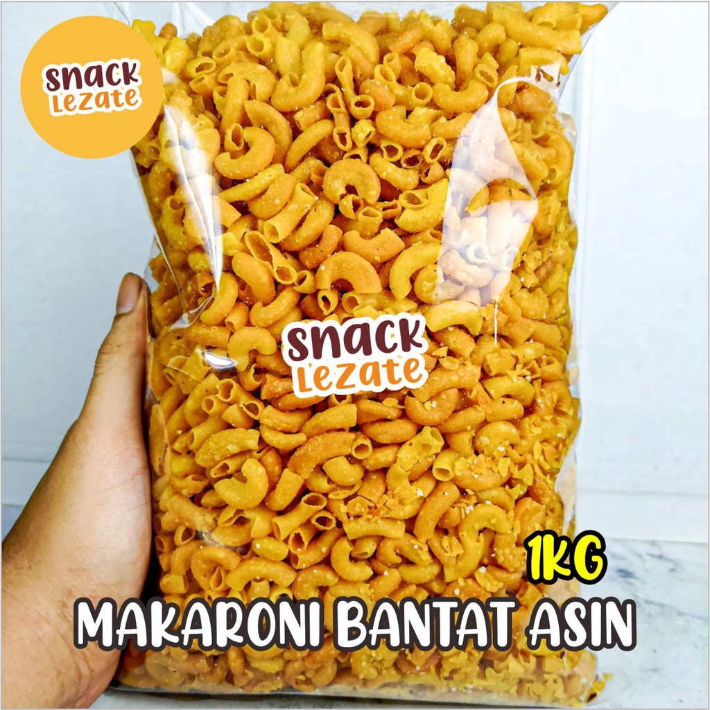 

Makaroni Asin Gurih Bantat 1KG Kiloan Murah Renyah Enak / Makroni Bantat Makaroni Bantat Asin Asep Macaroni LEZATE SNACK