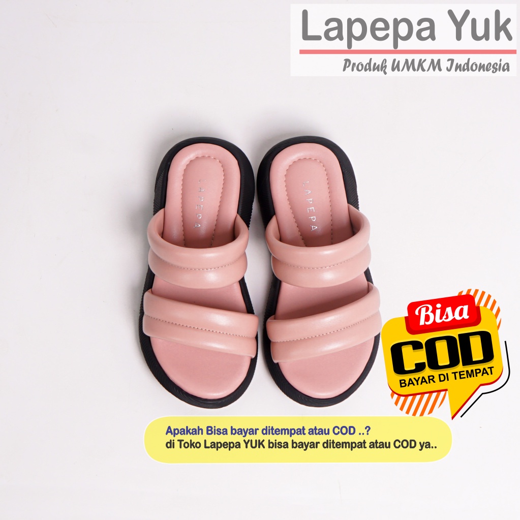 LAPEPA YUK - Sandal Platform Anak Perempuan Usia 2 sampai 10 Tahun ZOYA KIDS ALL COLOR Sendal Anak cewek Wedges Wanita Empuk Model Silang Warna Hitam Ban dua Lucu cewe Slop Usia Umur 3 4 5 6 7 8 9 thn Tahun Premium Ori Original Mall Official Store