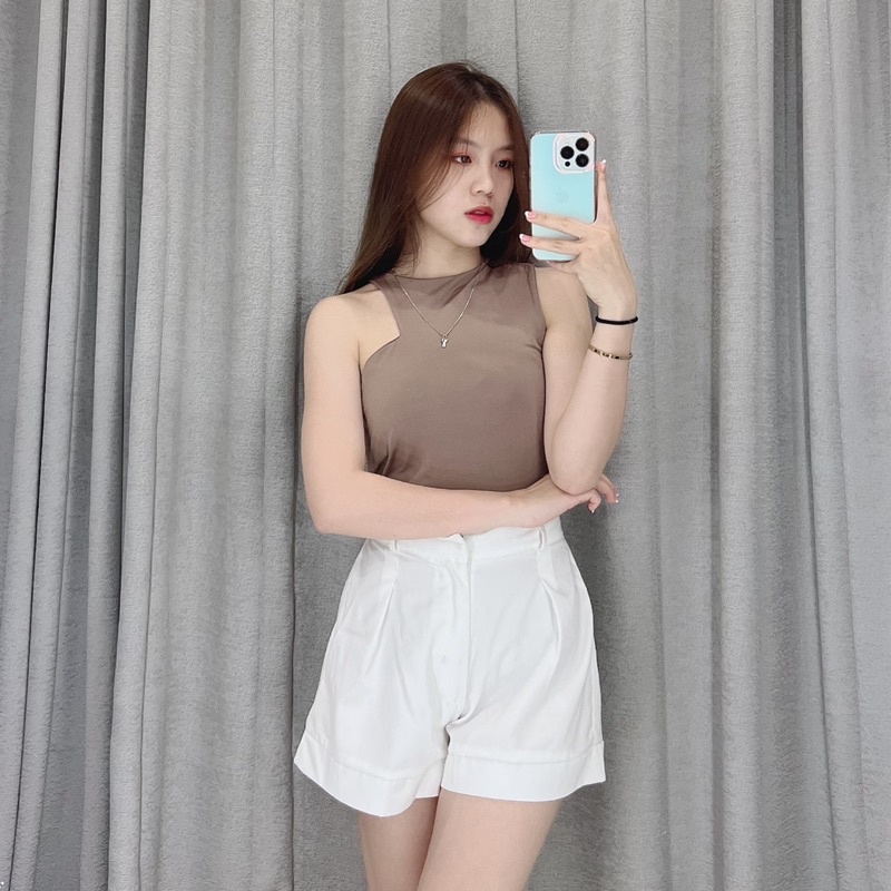 Tanktop cut side jersey 1698 | Tanktop crop korea