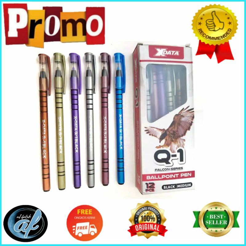 

12 PCS PULPEN / BOLPOIN LILIN X DATA Q 1 HARGA GROSIR MURAH