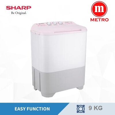 MESIN CUCI SHARP 2 TABUNG 9 KG ES-T90MW - KHUSUS MEDAN