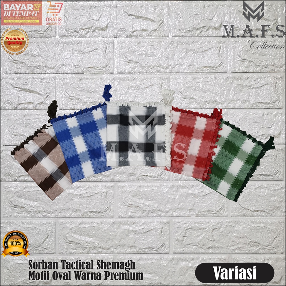 SORBAN / SORBAN HAJI / SORBAN ARAB / SORBAN TACTICAL MOTIF OVAL FULL WARNA