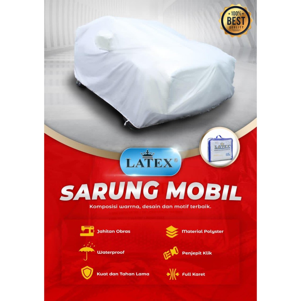 Cover Mobil Sigra / Calya Cover Mobil LATEX Aman untuk Warna Putih