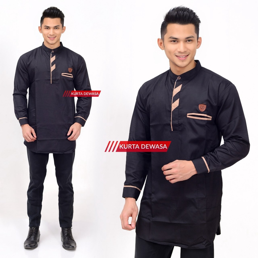 [ORIGINAL BALQIES] Koko kurta terbaru baju koko modern bordir pria dewasa lengan panjang koko muslim pakistan murah