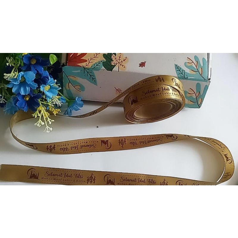 

(per 1 meter) pita satin hampers lebaran selamat idul fitri 2,5cm