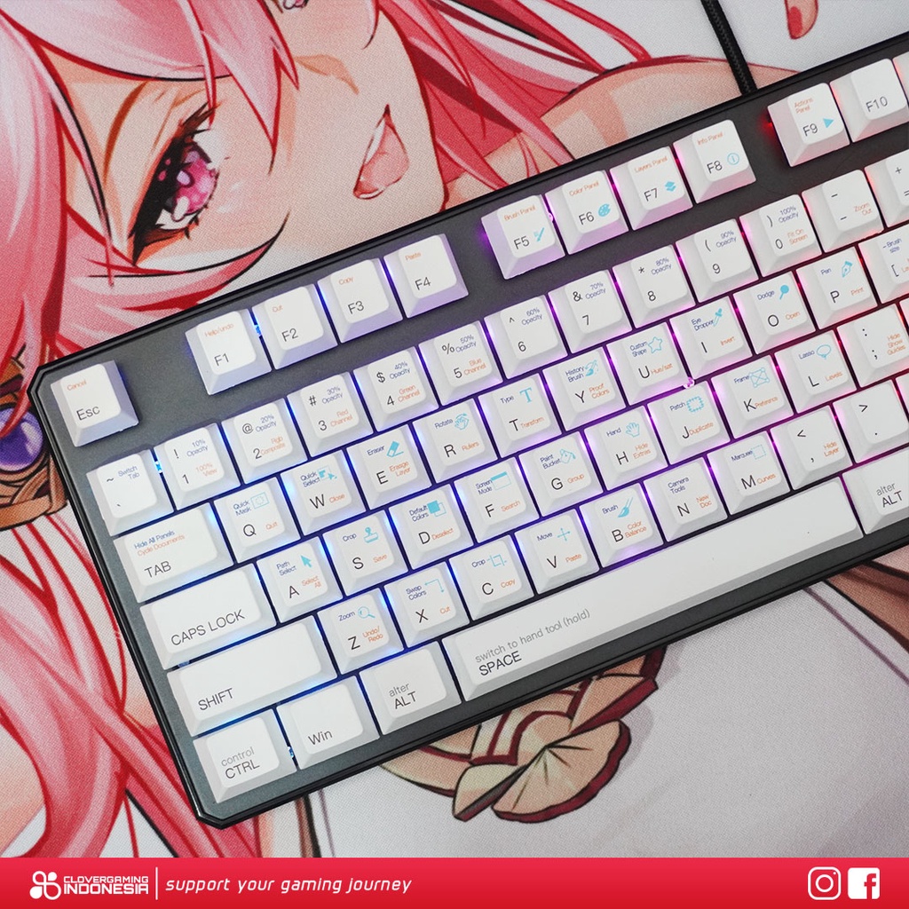 Keycaps CLV PBT Designer - PBT Dye-Sub Fullsize 104 Keyset Custom