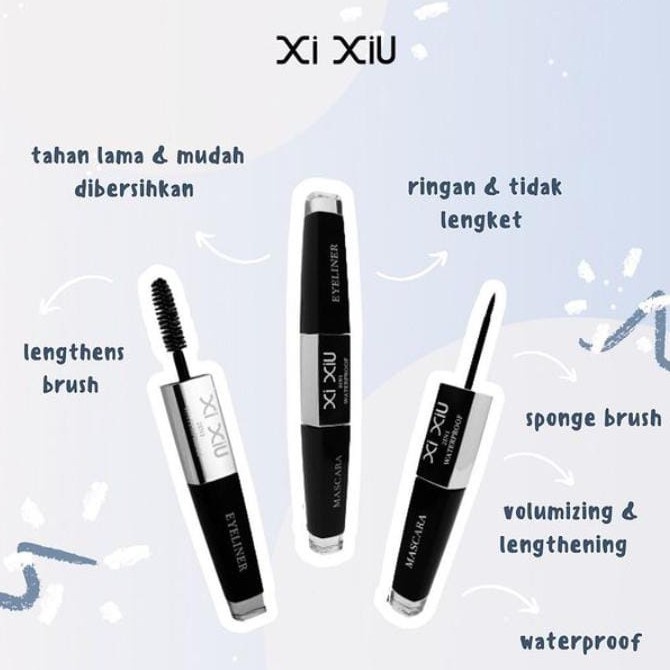 XI XIU 2 IN1 MASCARA DAN EYELINER WATERPROOF