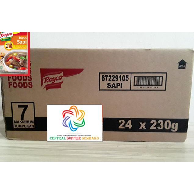 

PROMO ROYCO RASA SAPI BUMBU PENYEDAP 230GRAM /24 PCS /1 KARTON BUMBU & BAHAN MASAKAN MAKANAN &