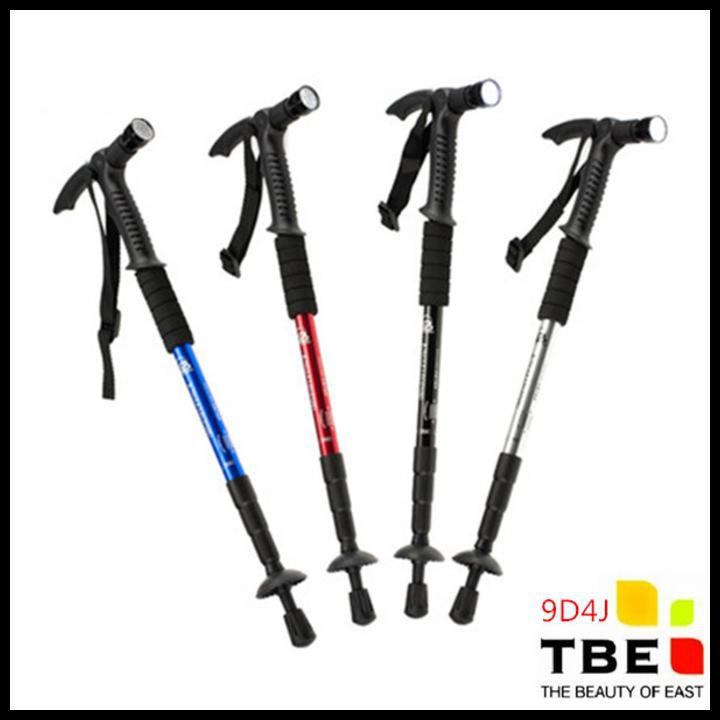 BEST SELLER TRACKING POOL TONGKAT HIKKING TRECKING POOL TREKING TONGKAT SENTER TBE - PUTIH