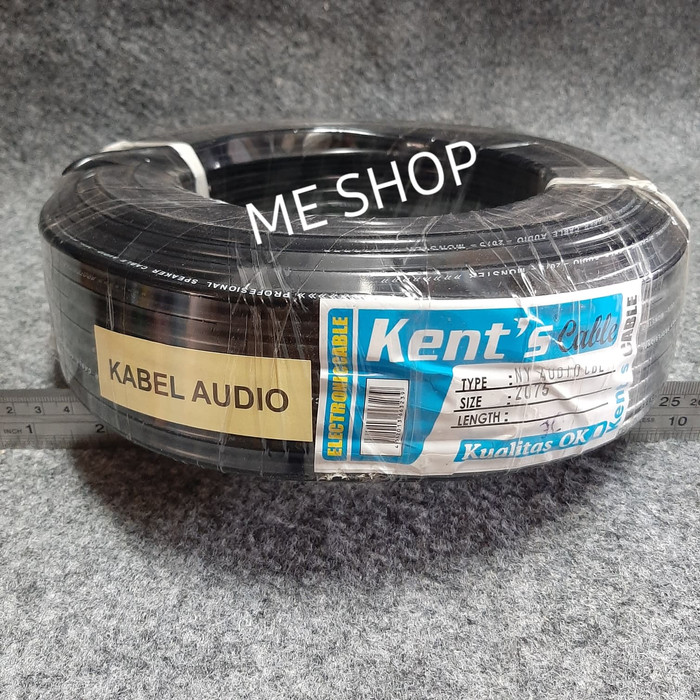 kabel listrik serabut 2x0.75 - kabel speaker hitam 2x0.75 50meter Termurah