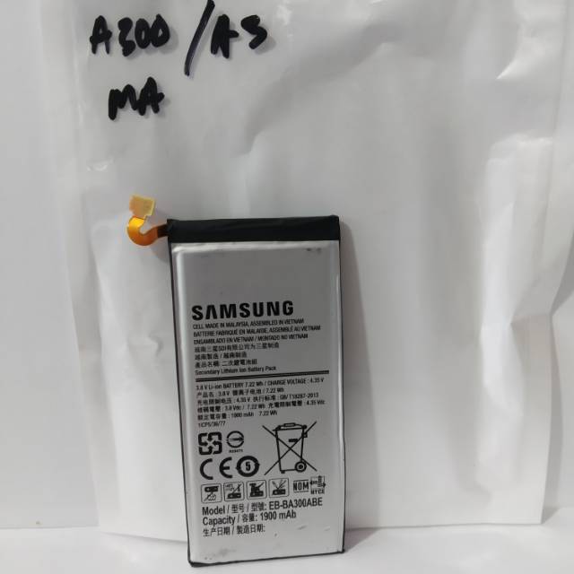 Baterai Samsung A3 2015 Battery Samsung A300 EB-BA300ABE