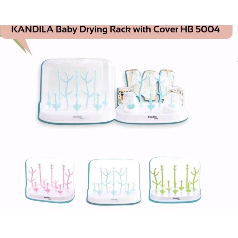 Kandila Drying Rack Bottle Tempat Penyimpanan Botol Susu Bayi Dot Bayi dengan Cover Penutup Pengering Botol Susu Bayi