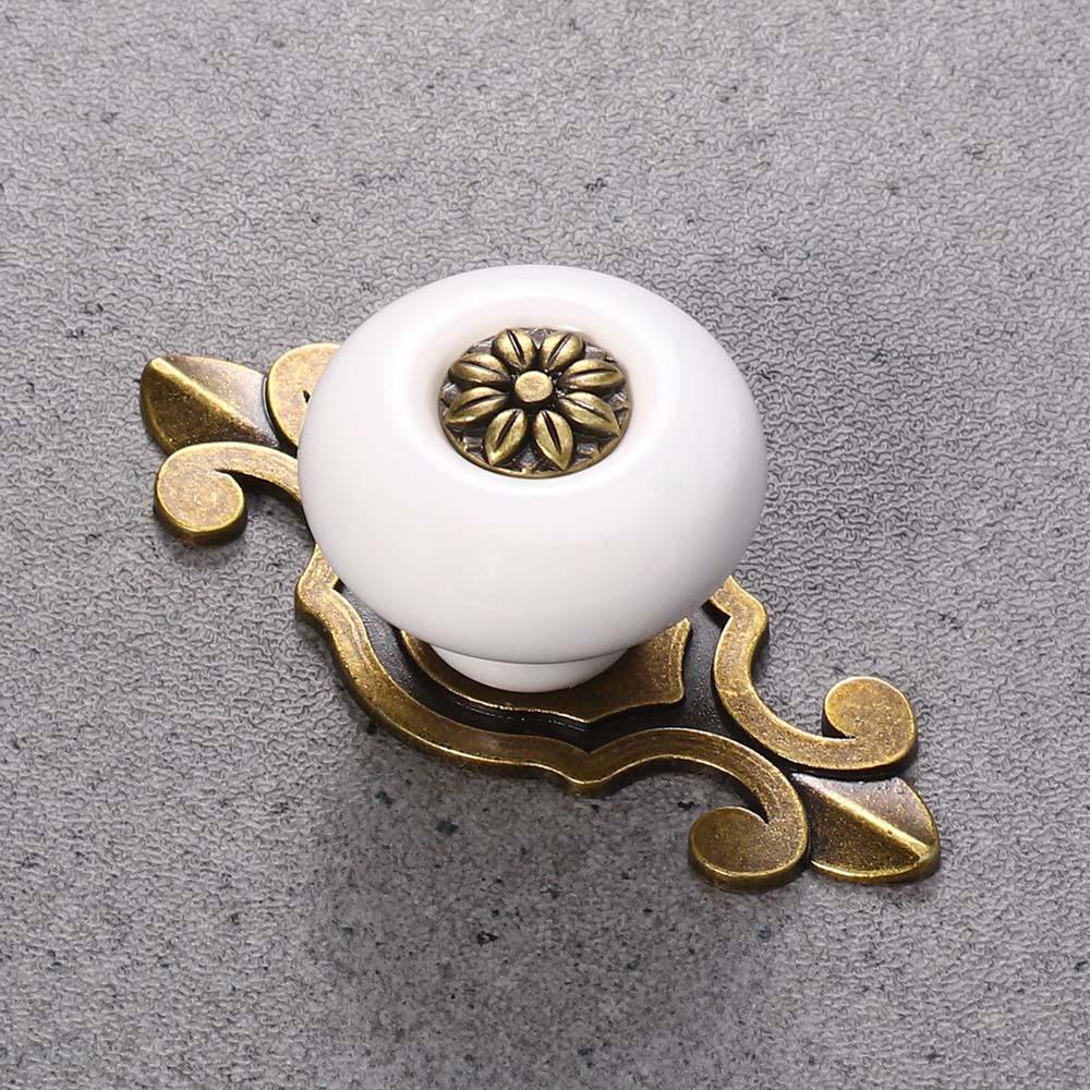 [Elegan] Knob Pintu 2per4/6pcs Vintage Kabinet Lemari Pakaian Zinc alloy Pegangan Laci