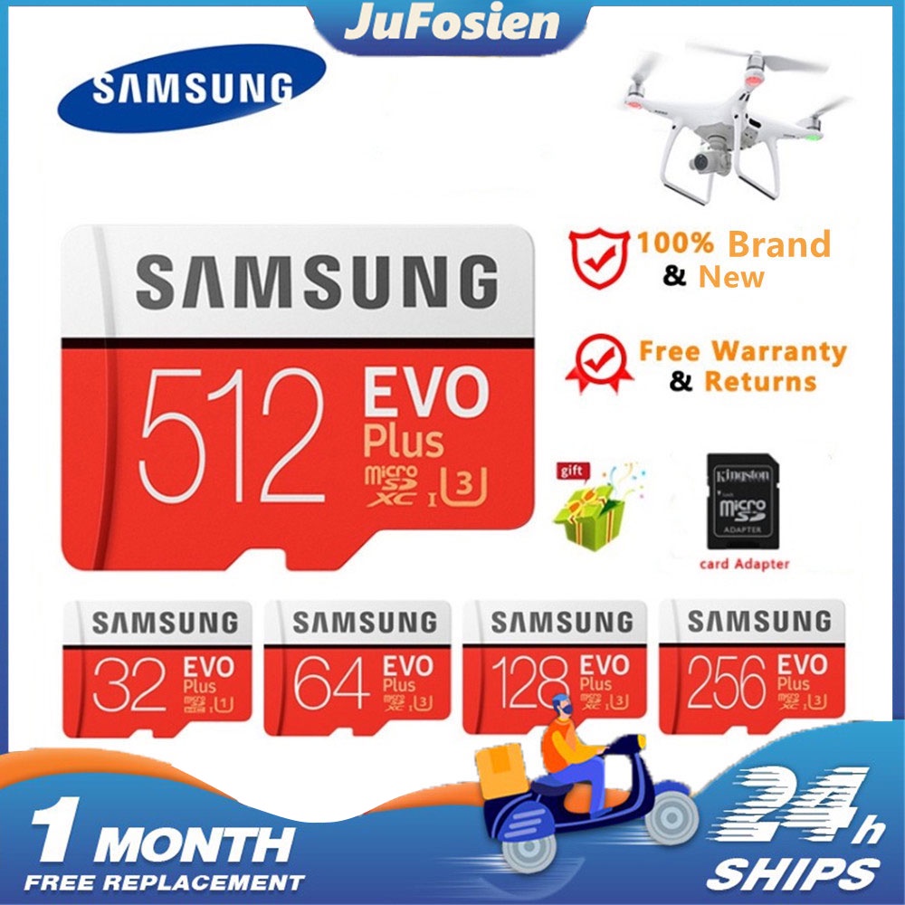 Micro sd Samsung Kartu Memori TF Class10 Kapasitas 64GB/128GB/256GB/512GB Memory Card