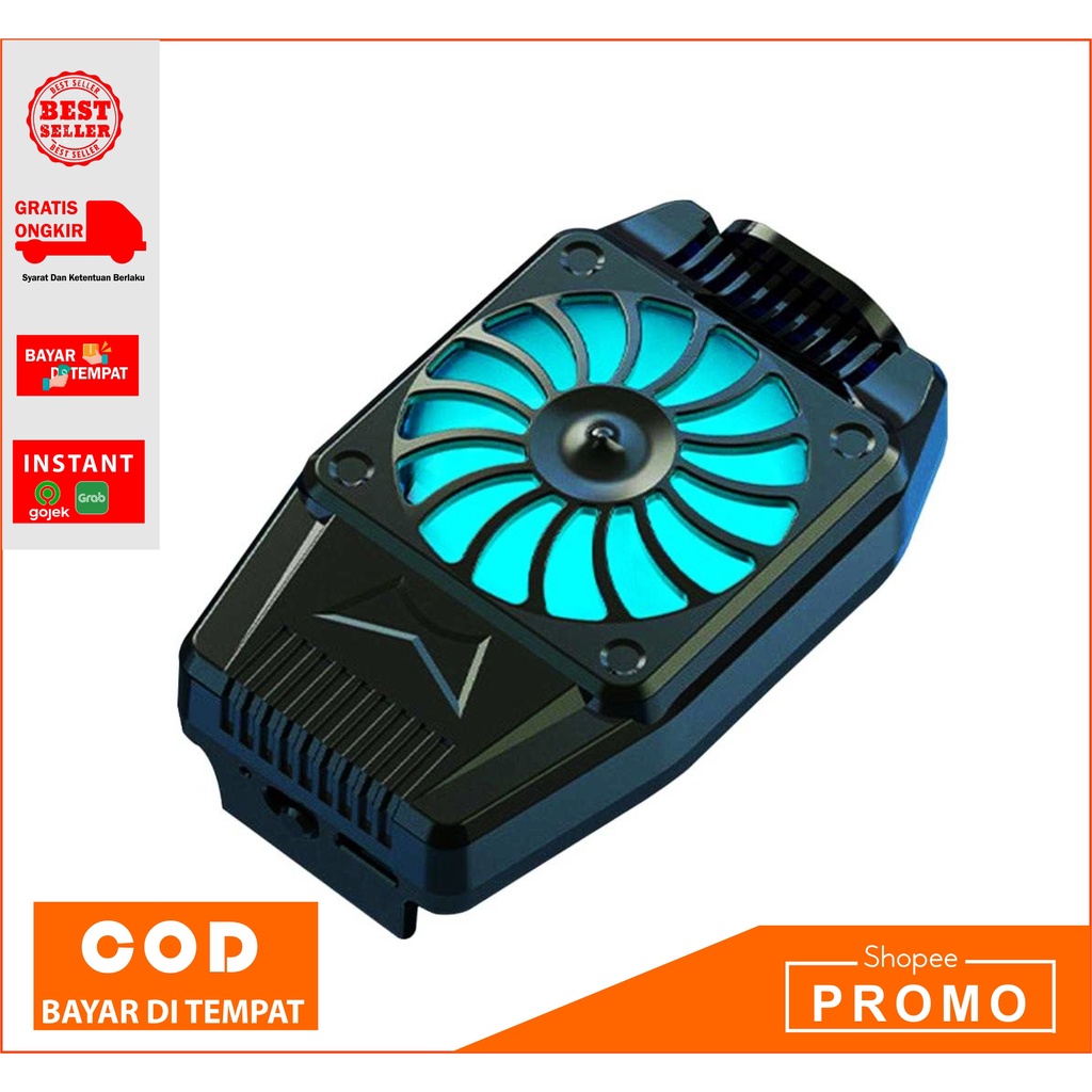 Kipas Pendingin HP Gaming Android  USB Smartphone Mobile Cooling Pad Live Streaming Fan Cooler Game