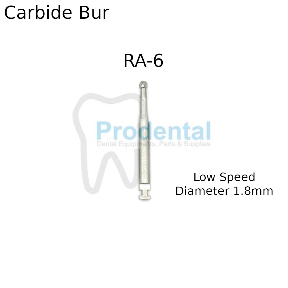 Dental Bur Metal Bulat RA-6 Low Speed Bur Tulang Carbide Tungsten Round Bur Lowspeed Bur Gigi Contra Angle