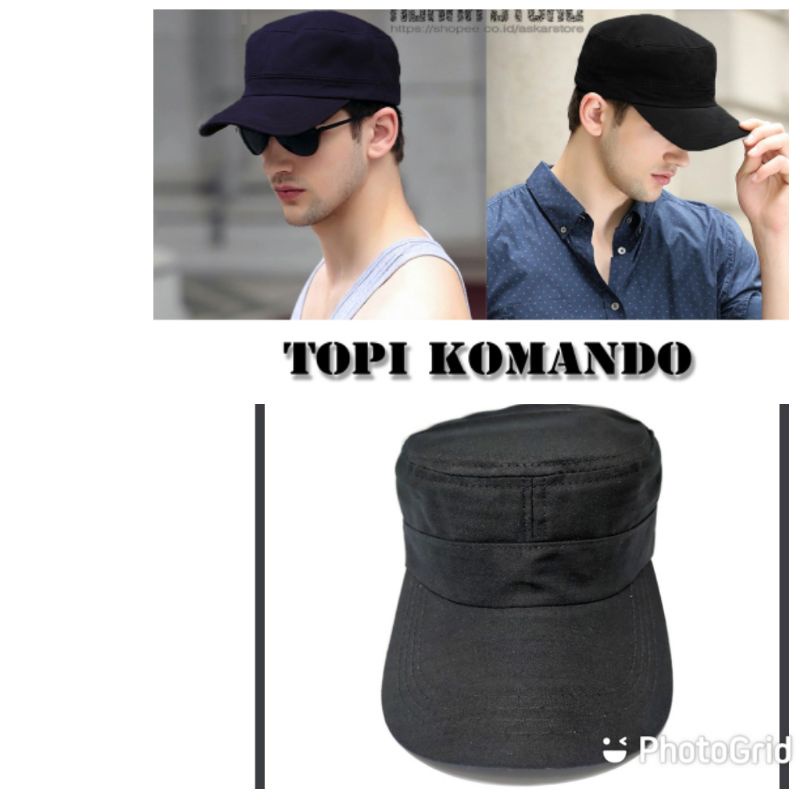Topi Komando Hitam Topi Korea Topi Polos Komandan