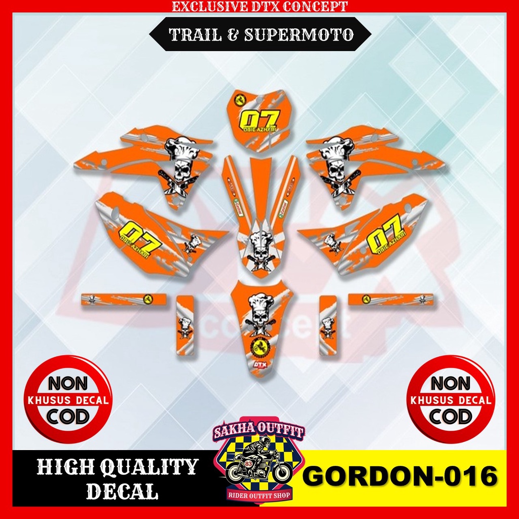 Decal klx gordon decal gordon decal klx gordon full body decal body gordon stiker motor stiker varia