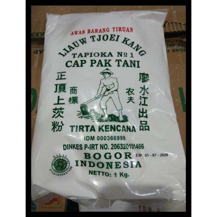 

PROMO [COD] Tepung Tapioka no 1 Sagu Cap Pak Tani Liauw Tjoei Kang 1 kg