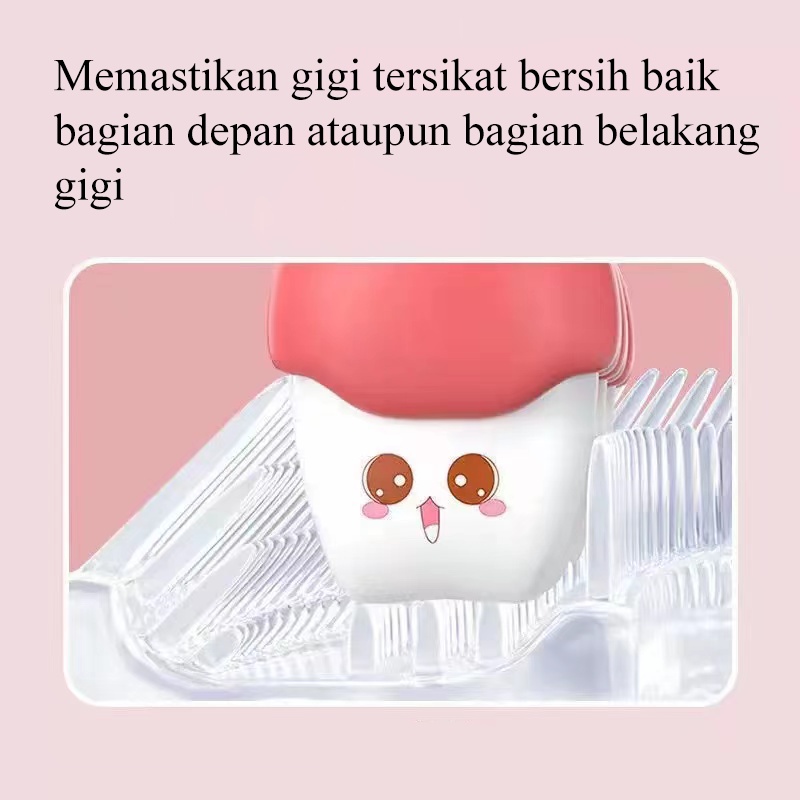 [1KG 68PCS] LBS Sikat Gigi Anak Bentuk U Bahan Silikon Training Toothbrush / Tooth Brush Baby Silicon type U Sikat Gigi Anak Sikat