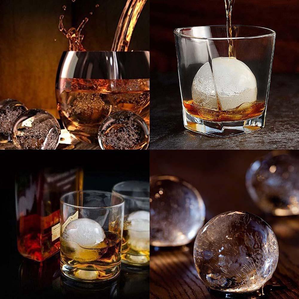 Pineapple 4per6 Grids Ice Ball Cube Tray Cetakan Silikon Whisky Coklat Ice Cream