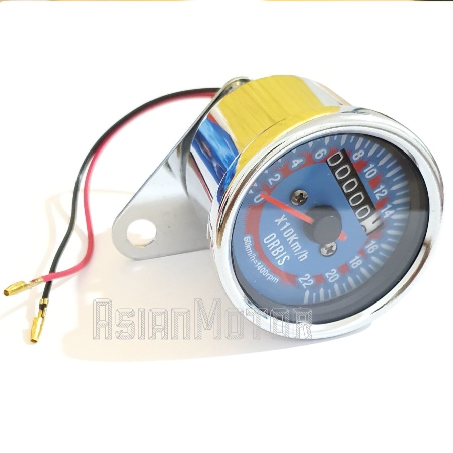 Speedometer Spidometer Motor Orbis Indikator Pengukur Kecepatan RPM Kilometer LED Speedo Meter Spido Meter Universal