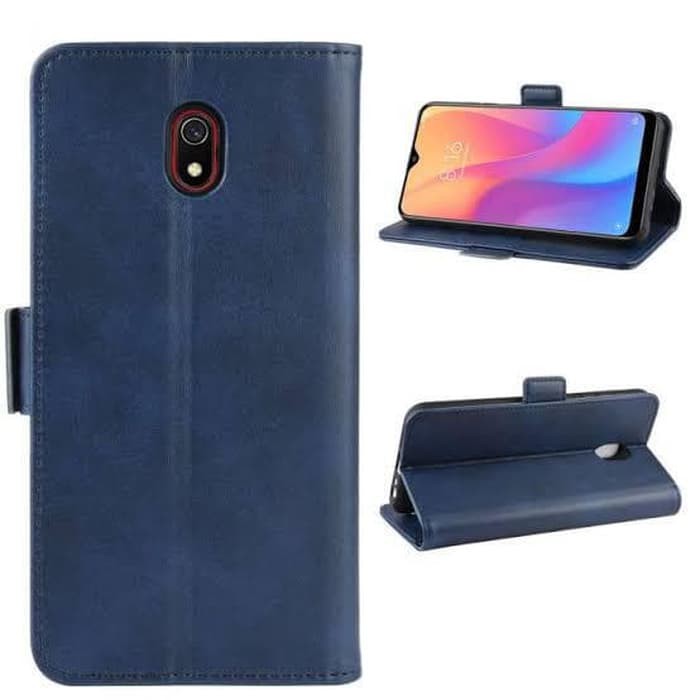 Xiaomi Redmi 8 / 8A / 8A Pro Flip Wallet Dompet Kulit Leather Standing Cover Case Casing